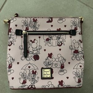 Dooney & Bourke Pink and Burgundy Character Crossbody Bag